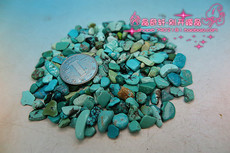 Кистлер 天然绿松石碎石摆件 鱼缸消磁水晶盆栽原石 保真绿松无加色无优化