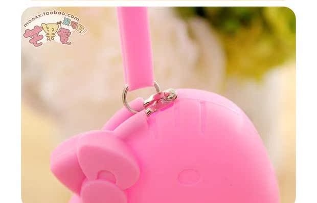 Hello kitty ví silicon xu dễ thương Phim hoạt hình dễ thương với tay dây mềm túi lưu trữ túi ví nhỏ bóp nam đẹp