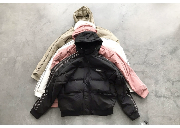 Mới Nhật Bản retro mùa đông đệm áo khoác nam dụng cụ áo khoác cotton dòng bông quần áo người yêu nam