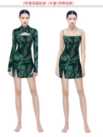 Нарукавники, платье-комбинация, комплект