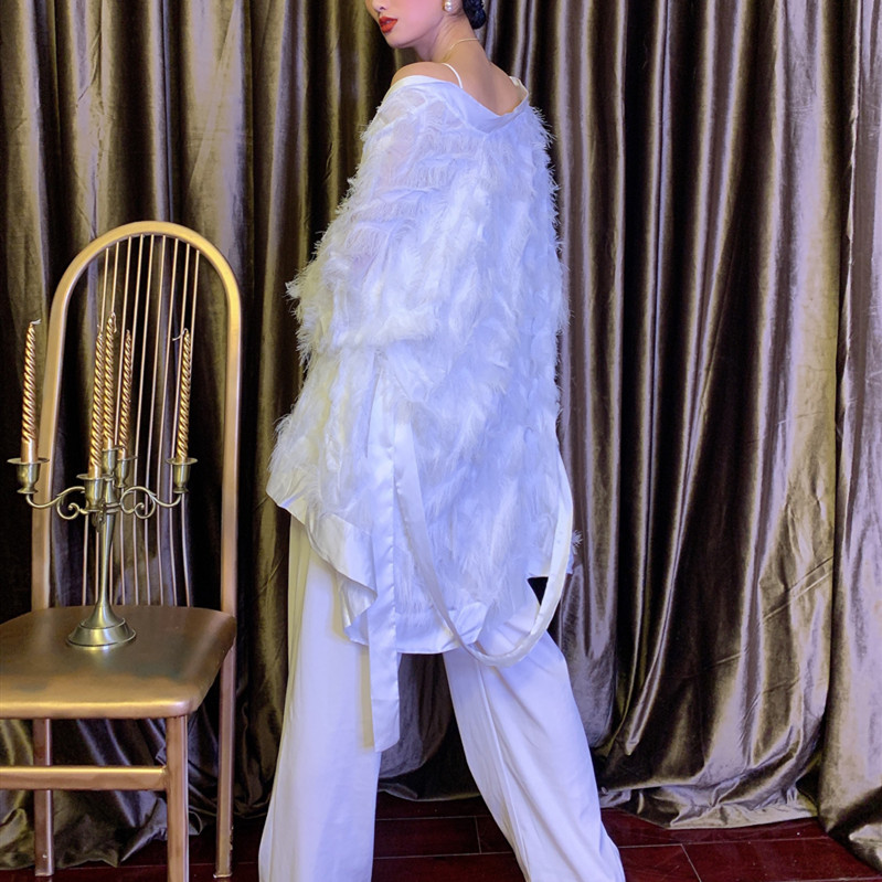 WYZ Fashion Costume Middle Long Costume Men and Women's OVERSIZE Grand Costume European and American Weather