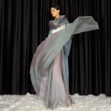 Wyz Cover the National Style Big Swing Swart Speed ​​Speed ​​Skirt Fantasies только прошлая жизнь и настоящая жизнь маленькая зеленая марля одежда