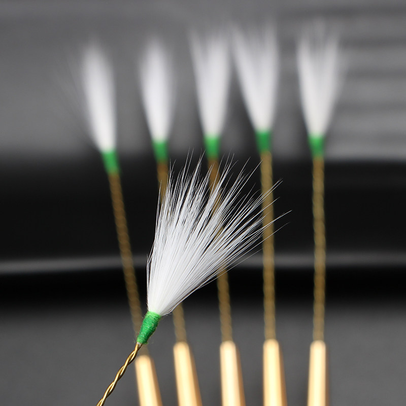 Extraction ear with deep wood handle brass wire goose wool stick white cranes white cranes soft ring with ear spoons tool fur