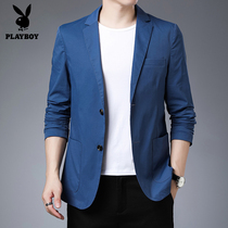 Flowers Playboy Mens casual Western suit Spring Fall Business Little suit jacket Korean version Trend to take up a single western blouse