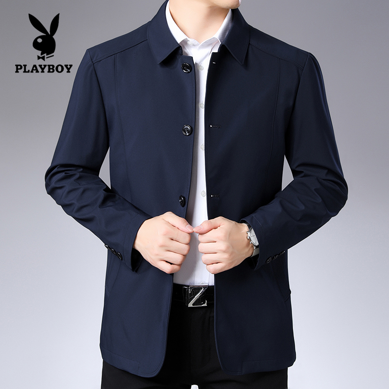 Playboy spring and autumn 2022 new middle-aged men's jacket jacket middle-aged and elderly dad wear thin coat