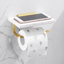 Creative toilet toilet paper towel rack shelf Hole-free bathroom toilet roll paper toilet paper let go mobile phone rack