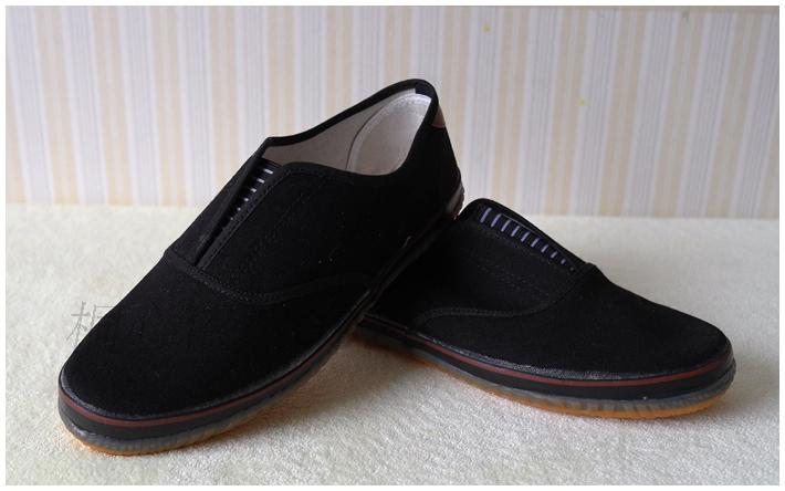 Đôi giày vải trắng đế xuồng đáy rắn màu một chân co giãn miệng vệ sinh unisex giày lười thể thao giày thể thao trẻ em