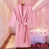 Khách sạn năm sao cotton áo choàng tắm những người yêu thích nam giới và phụ nữ mùa hè mỏng phần bánh quế yukata cotton thấm nước mềm mại đồ bộ ngủ Night Robe