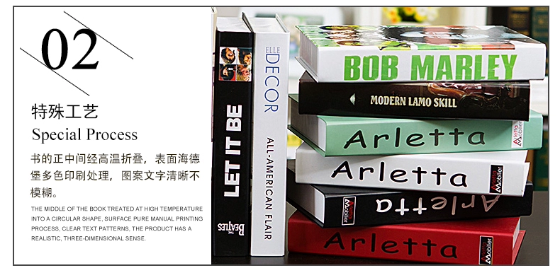 Shaying hiện đại loạt đạo cụ cuốn sách giả cuốn sách mô phỏng cuốn sách nghiên cứu trang trí phòng ngủ đơn giản cuốn sách trang trí nhiếp ảnh Bắc Âu