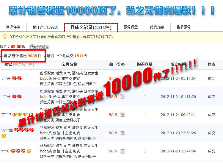 Perruque cheveux raides Court - Ref 2607488 Image 8