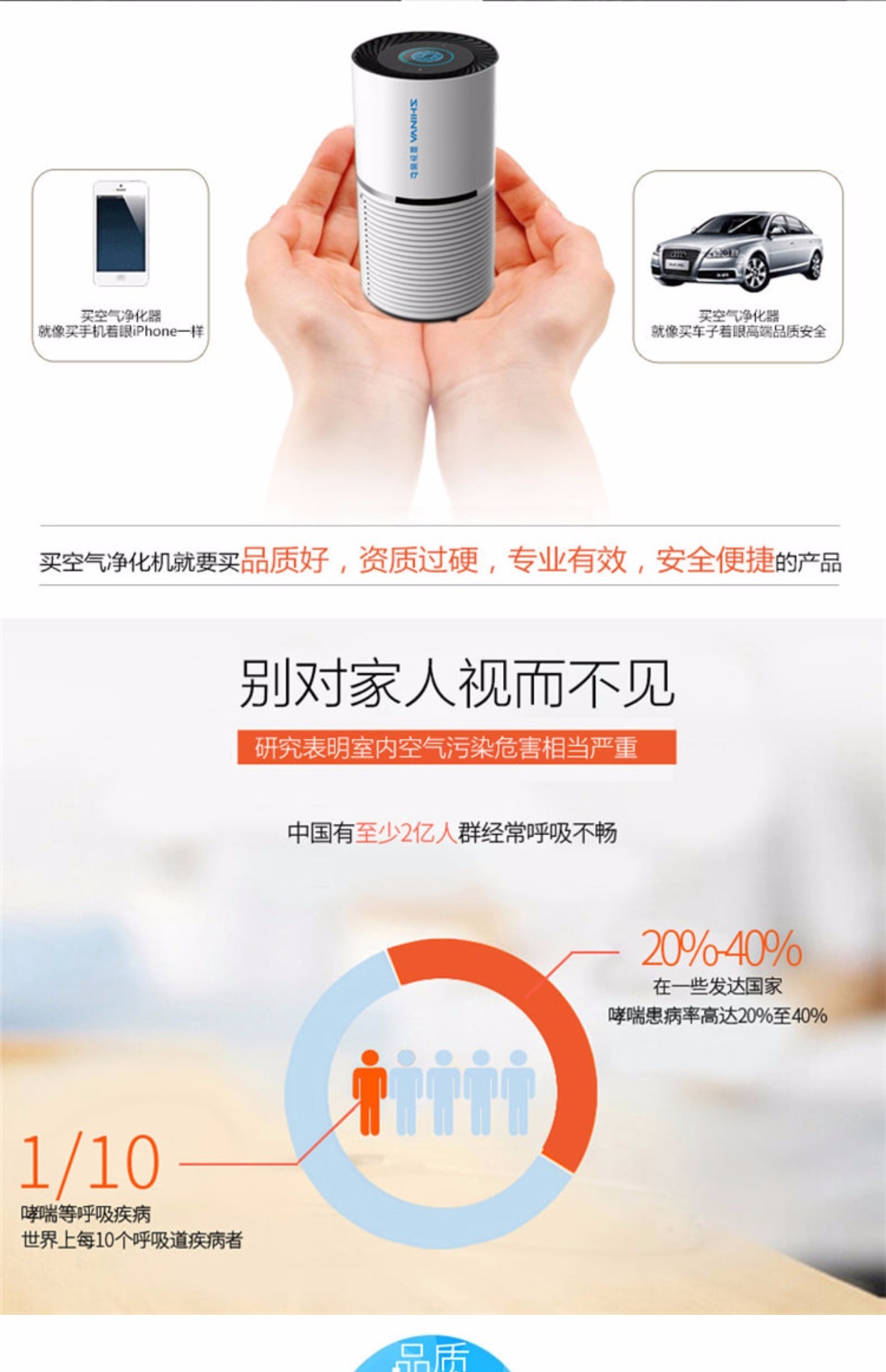 máy lọc không khí diệt khuẩn Xinhua y tế SHINVA máy lọc không khí nhà thông minh ngoài chất khử mùi sương mù formaldehyd PM2.5 máy lọc không khí sharp fp-j80ev-h 62m2