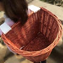 Rattan basket Willow basket Willow school bag Pastoral backpack basket props basket picking can be covered basket storage basket