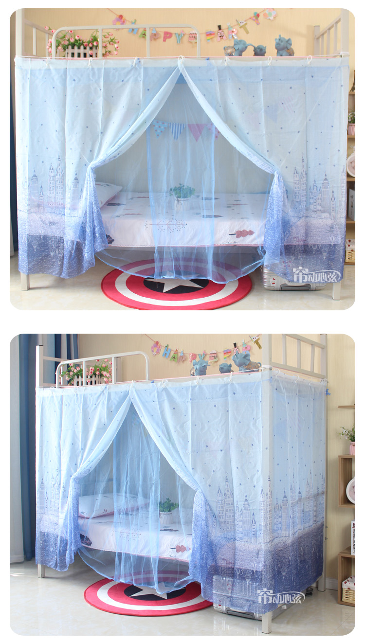Cửa hàng nữ sinh ký túc xá giường ký túc xá giường xuống hạt lưới mã hóa chiếm 1,0 m 1,2 m gạc đơn - Lưới chống muỗi mùng khung đẹp
