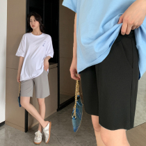 ZMA pregnant woman wears ice thread shorts in summer wear thin large-scale pants pregnancy summer dress shorts