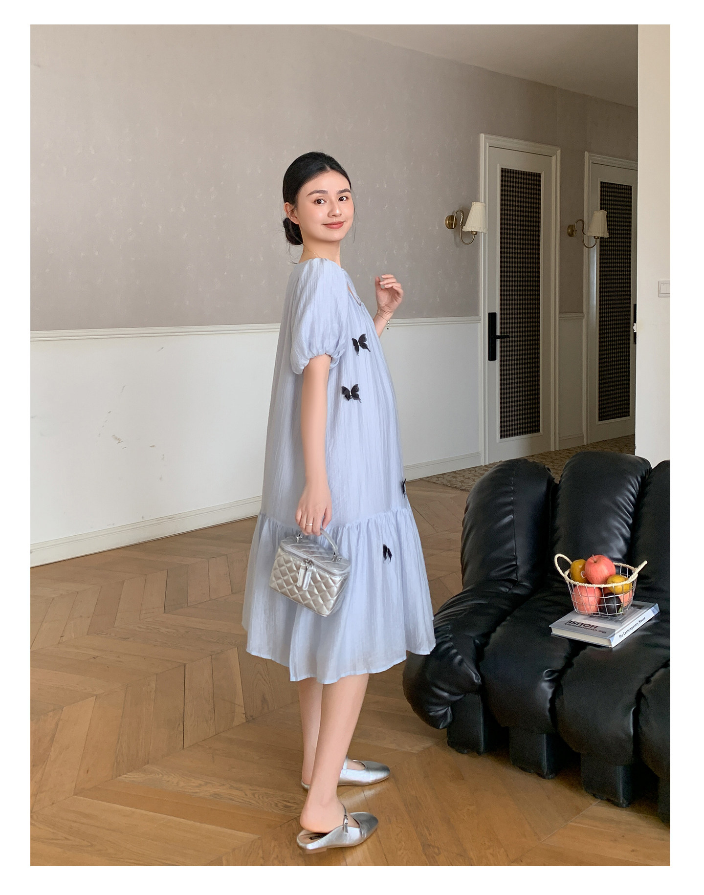 ZMA立体蝴蝶·孕妇连衣裙夏季新款漂亮孕期裙子宽松孕妇裙夏外穿 — 15