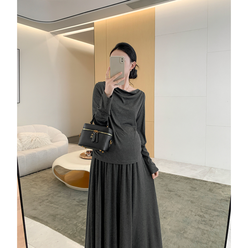 Zma Is the Pinnacle of Pure Desire! Maternity Wear Autumn Set 2026 New Fashion Tops Autumn Maternity Half Skirt Zma Is the Pinnacle of Pure Desire! Maternity Wear Autumn Set 2026 New Fashion Tops Autumn Maternity Half Skirt