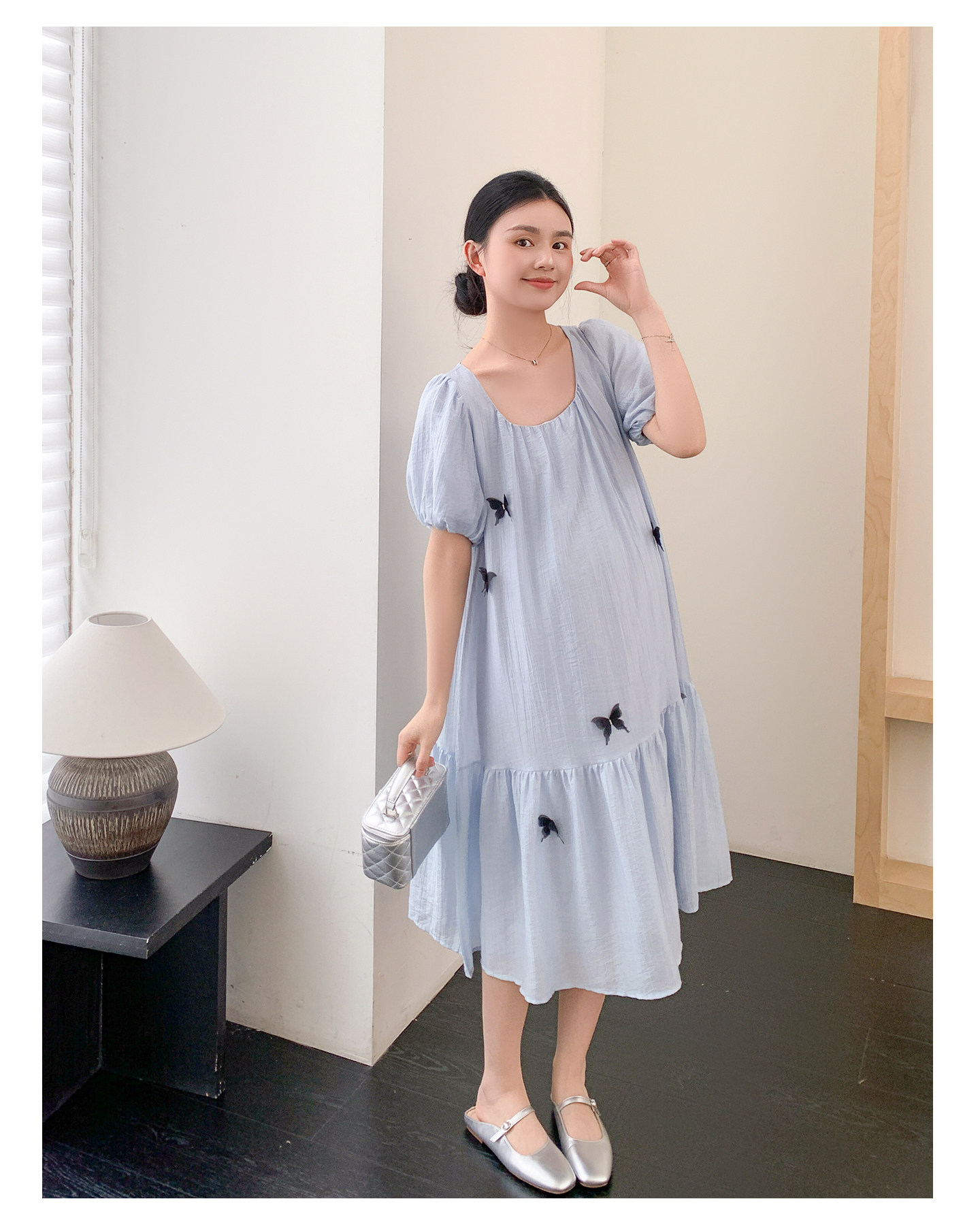 ZMA立体蝴蝶·孕妇连衣裙夏季新款漂亮孕期裙子宽松孕妇裙夏外穿 — 31