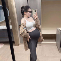 ZMA Light Luxury Shark Pants Pregnant Woman Putting Pants Summer New Yoga Pants Spring and Autumn Short Wear Pregnant Womens Pants