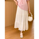 ZMA maternity skirt summer ສີຂາວ pleated ແມ່ cake skirt summer ຄົນອັບເດດ: ແມ່ຍິງຖືພາຂະຫນາດນ້ອຍ a-line skirt