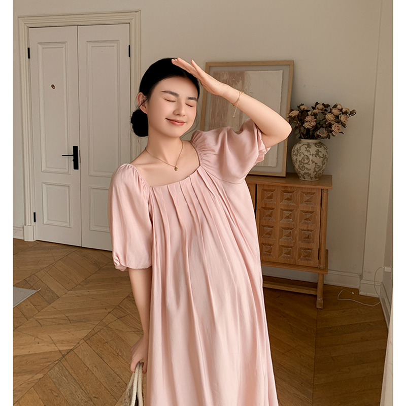Zma Pink Romance · Maternity Dress for Women Summer New Style Puff Sleeve French Long Dress Beautiful Dress for Pregnancy Zma Pink Romance · Maternity Dress for Women Summer New Style Puff Sleeve French Long Dress Beautiful Dress for Pregnancy