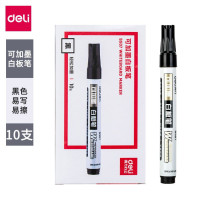 deli Deli whiteboard pen S507 easy-to-erasable drawing pen erasable and refillable whiteboard pen whiteboard writing pen 10-piece box