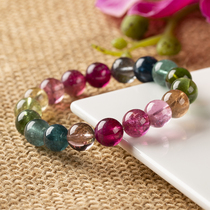 Xiao Xi Jewelry Natural Tourmaline Bracelet Pendant Garnet Blonde Rabbit Hair Super Seven Seas Blue Treasure Lapis lazuli