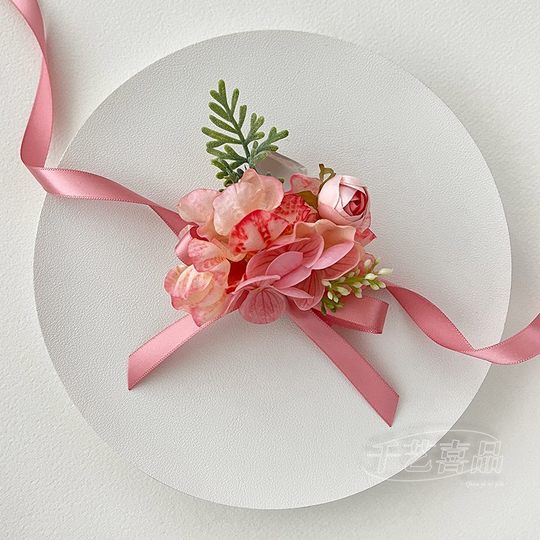 Фиолетовый цветок на запястье ручной работы в виде гортензии, оригинальный, высококачественный, в сказочном лесном стиле, для подружек невесты, подружек невесты-сестер, лучшей подруги невесты.