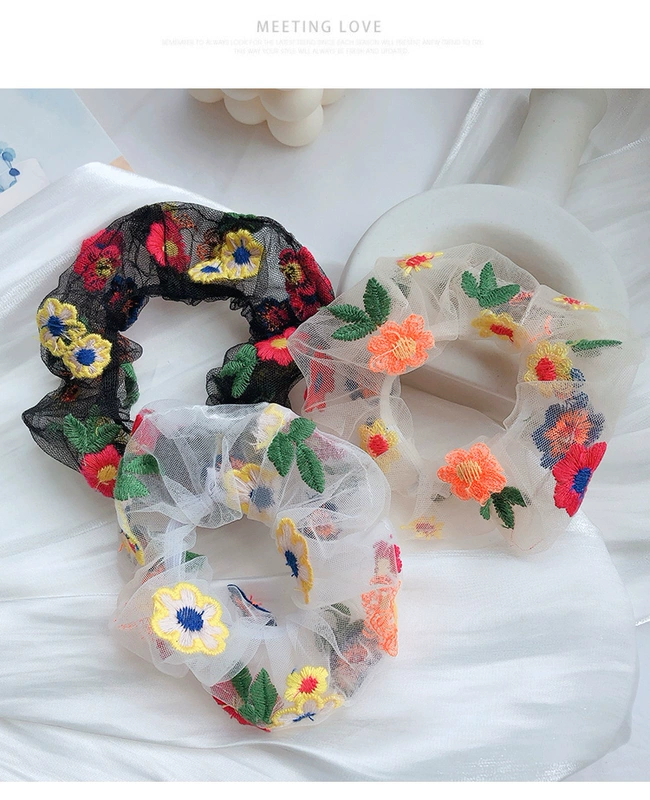 Siêu cổ tích thêu hoa dây tóc Sen sợi lưới vòng tóc trong retro ruột già vòng đầu dây phụ kiện tóc cô gái hàn quốc - Phụ kiện tóc