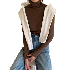 South Korea 2020 autumn and winter clothing new Korean version of simple casual versatile basic base shirt