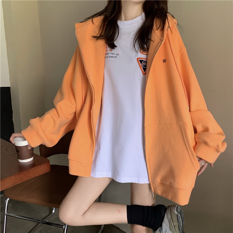 CHERRYKOKO autumn Korean students' versatile temperament Hooded Sweater casual sweater