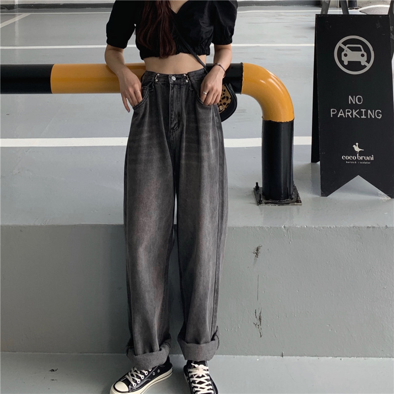 Korea Cherrykoko2020 spring new high-waist slim jeans