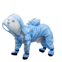 Tractionable dog rain clothes with four legs waterproof and anti-dirty all-inclusive small puppy Teddy pet rainy day