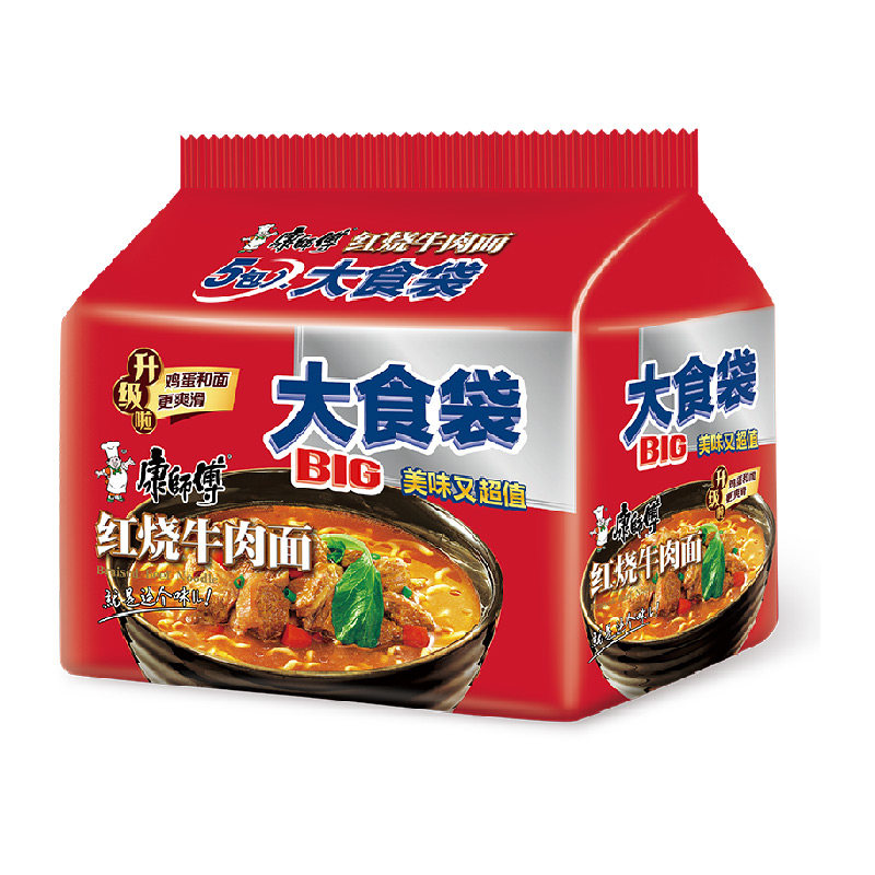 康师傅红烧牛肉面，分量足到让你惊讶！