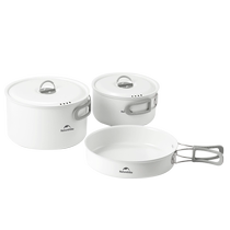 Noke Chunsheng non-stick outdoor four-in-one camping portable cooker cassette stove picnic frying pan teapot kitchen utensils