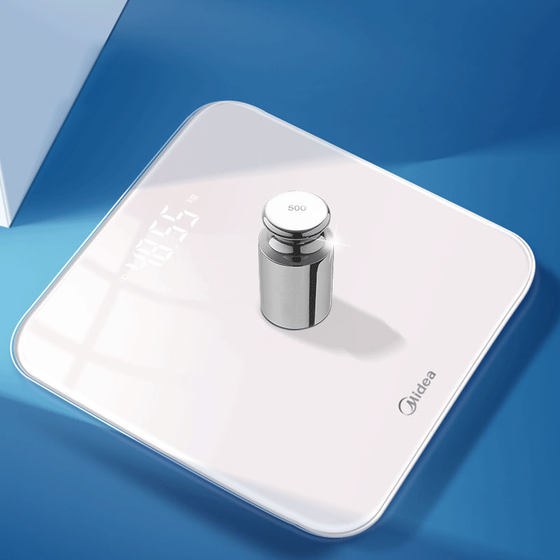 美的体重秤家用精准小型电子秤充电人体减肥专用高精度智能称重计