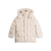 EBAER childrens down jacket boys and girls 2024 new winter thickened coat three-proof warm hooded duck down jacket