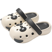 FZT Croc Shoes Womens Summer Outer Wear 2024 New Thick-soled Non-Slip Beach Shoes Cartoon Baotou Sandals