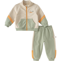 David Bella Childrens Suit 2024 Spring and Autumn New Boys Sports Pants Two-piece Set Baby Childrens Clothes