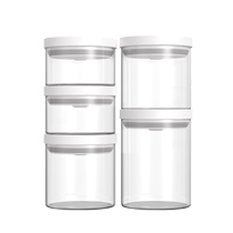 Cliton push-type sealed storage jar storage coffee bean storage jar box snack glass sealed jar