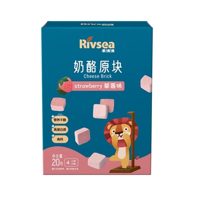 【拍2件】禾泱泱宝宝零食草莓味奶酪块20g