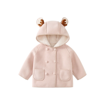 Fanhunting Girls Jackets Winter Clothes 2024 New Style Childrens Clothes Baby Girls Velvet Warm Thick Tops Winter