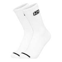 Skechers mens and womens black and white sports comfortable and fashionable mid-calf socks single pair