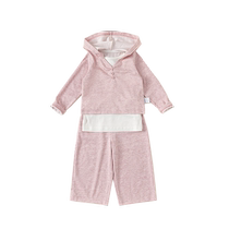 INSbobo Girls Suit 2024 Spring and Autumn New Childrens Hooded Three-piece Set Western Style Girl Clothes