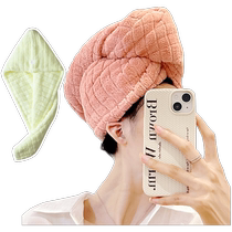 Edo dry hair hat womens super absorbent quick-drying and thickening new hair towel autumn and winter shampoo coral velvet