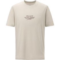Pelliot outdoor sports t-shirt mens hiking and mountaineering casual clothing versatile breathable cotton skin-friendly round neck short sleeves