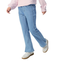 (Same style in the mall) Balabala childrens clothing childrens jeans girls 2024 autumn style style flared trousers