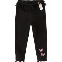 David Bella girls leggings 2024 autumn new childrens elastic antibacterial trousers baby fashionable pants