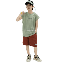 Yibeitong boys quick-drying sports suit summer cool childrens mesh vest two-piece set 2024 boys summer clothing