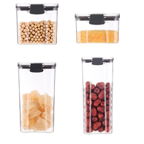BJ Baijie sealed jar transparent household grains kitchen storage box snack nut dry goods storage jar
