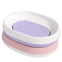 Meliya wavy pattern drain soap box 2 bathroom bathroom double layer soap box soap storage box